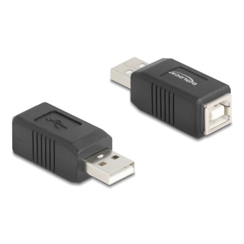 DELOCK DELOCK αντάπτορας USB σε USB Type B 67202, 480Mbps, μαύρος
