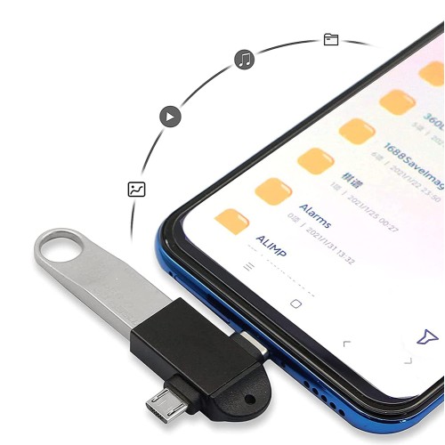 Powertech POWERTECH αντάπτορας USB σε USB-C & micro USB CAB-UC090, 5Gbps, μαύρος