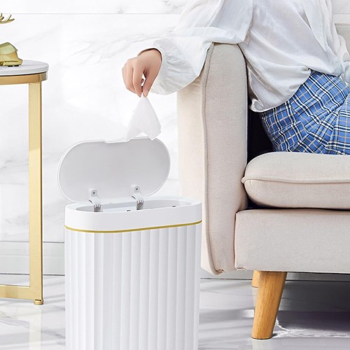 HOME USE HOME USE κάδος απορριμμάτων HUH-0227 με φωτοκύτταρο, 9lt, λευκός