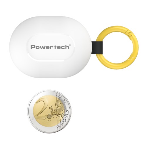 Powertech POWERTECH earphones με θήκη φόρτισης PT-1393, True Wireless, 6mm, 25/230mAh, λευκά