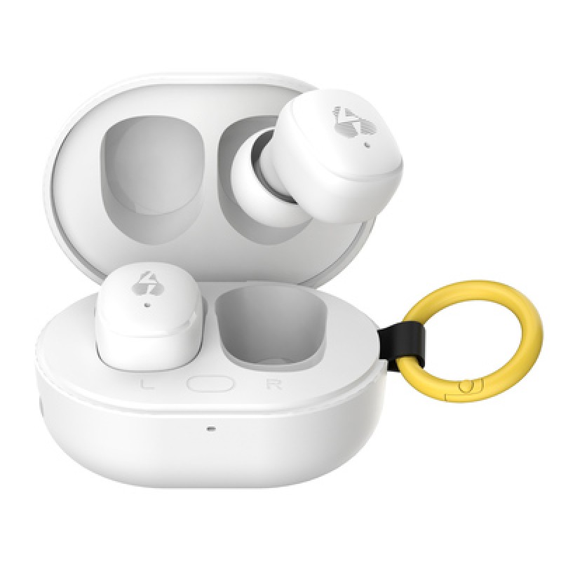 Powertech POWERTECH earphones με θήκη φόρτισης PT-1393, True Wireless, 6mm, 25/230mAh, λευκά