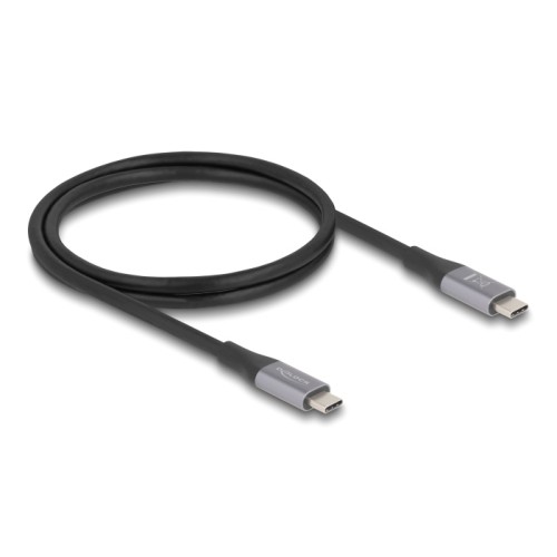 DELOCK DELOCK καλώδιο USB-C 81191, 240W, 40 Gbps, 8K, 1m, E-Marker, μαύρο