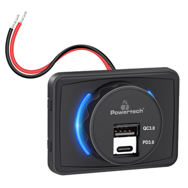Powertech POWERTECH πρίζα USB για σκάφη & οχήματα PTL-027, USB & USB-C