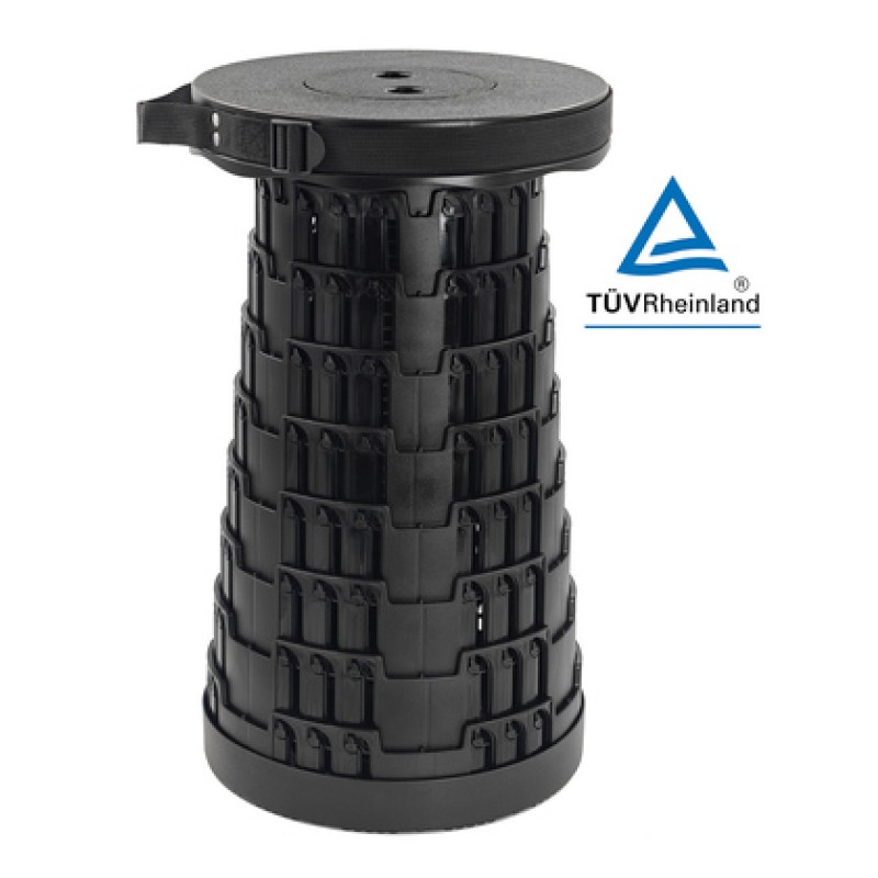 HOME USE HOME USE πτυσσόμενο καρεκλάκι HUH-0230, αντοχή έως 250kg, 25.5x45cm, μαύρο