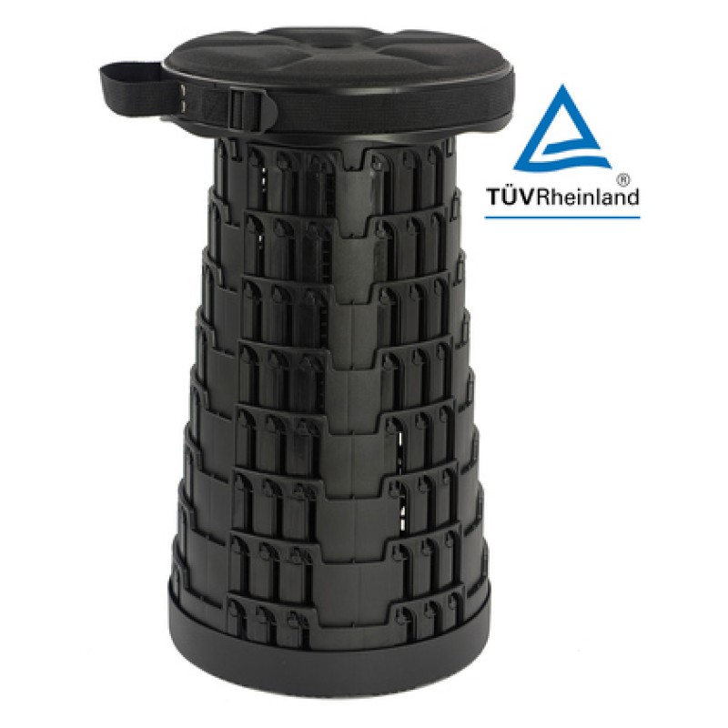 HOME USE HOME USE πτυσσόμενο καρεκλάκι HUH-0235 με μαξιλάρι, αντοχή έως 250kg, 25.5x45cm, μαύρο