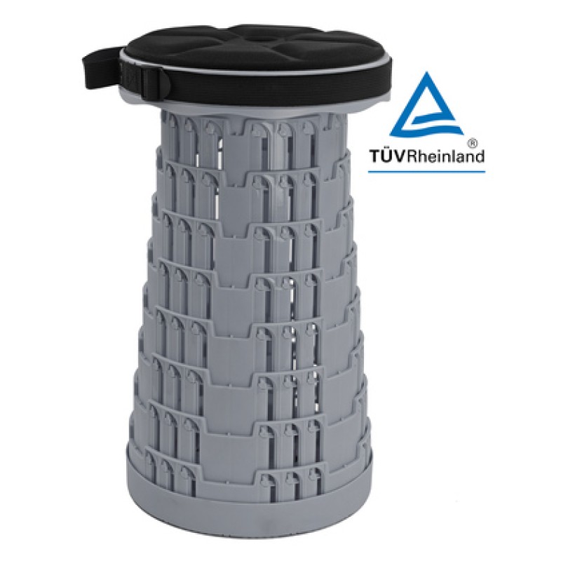 HOME USE HOME USE πτυσσόμενο καρεκλάκι HUH-0236 με μαξιλάρι, αντοχή έως 250kg, 25.5x45cm, γκρι