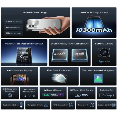 DOOGEE DOOGEE smartphone Blade10 Power, 6.6