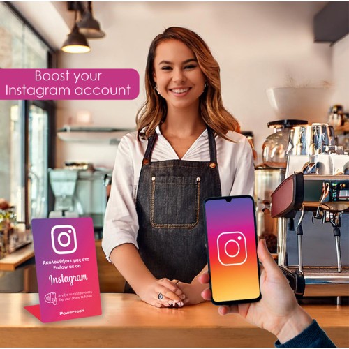 Powertech POWERTECH NFC επιτραπέζιο stand Follow us on Instagram PT-1405