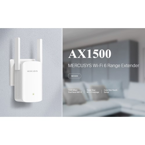 MERCUSYS MERCUSYS range extender ME60X, WiFi 6, 1500Mbps AX1500, Ver. 1.0