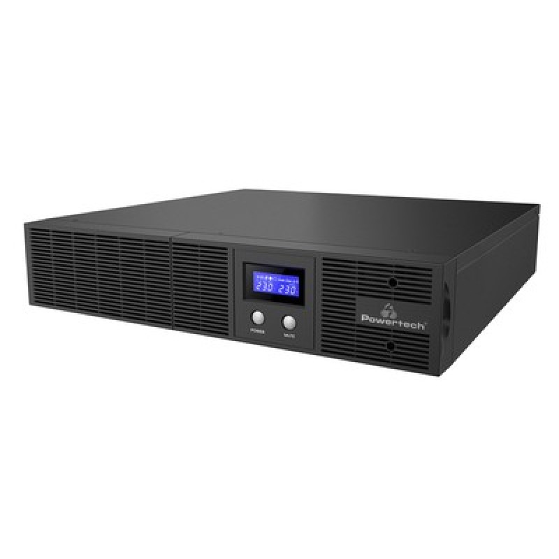Powertech POWERTECH UPS Line Interactive PT-1408 για rack 2U, με οθόνη, 2200VA/1540W, 4x AC output