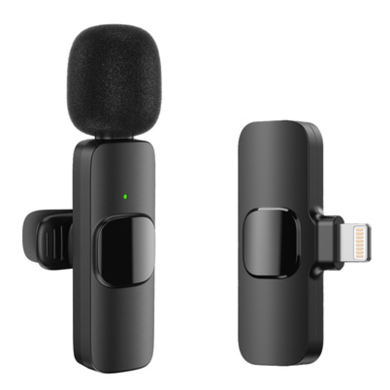APEXEL APEXEL ασύρματο μικρόφωνο APL-MIC004, Lightning, 2.4GHz, μαύρο