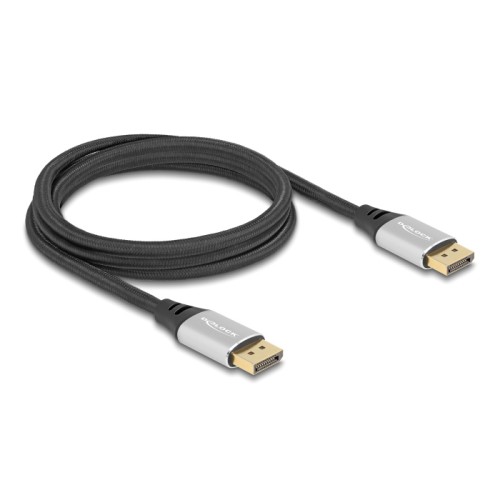 DELOCK DELOCK καλώδιο DisplayPort 2.1 80634, 16K/60Hz, 40 Gbps, 2m, μαύρο