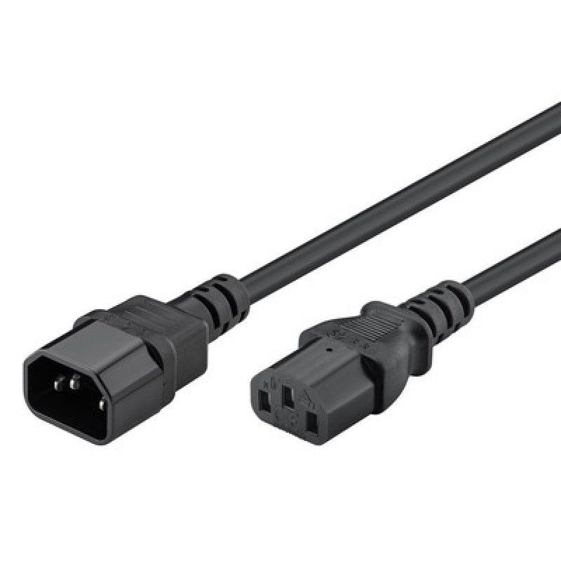 Powertech POWERTECH καλώδιο προέκτασης τροφοδοσίας CAB-P039, 3x 0.75mm², CCS, 1m, μαύρο