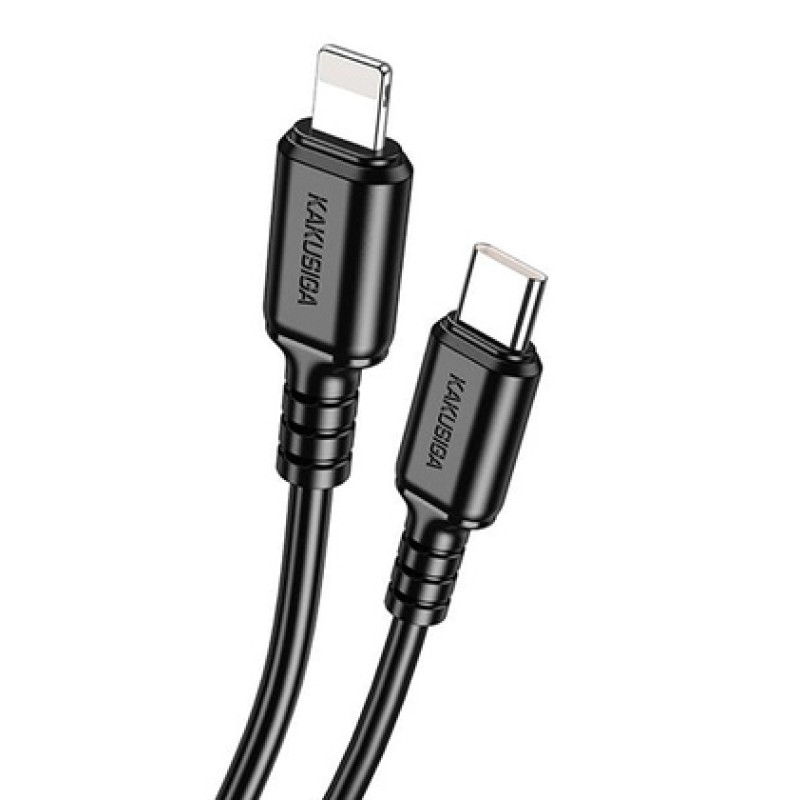 KAKUSIGA KAKUSIGA καλώδιο Lightning σε USB-C KSC-982, 20W, 480Mbps, 1m, μαύρο