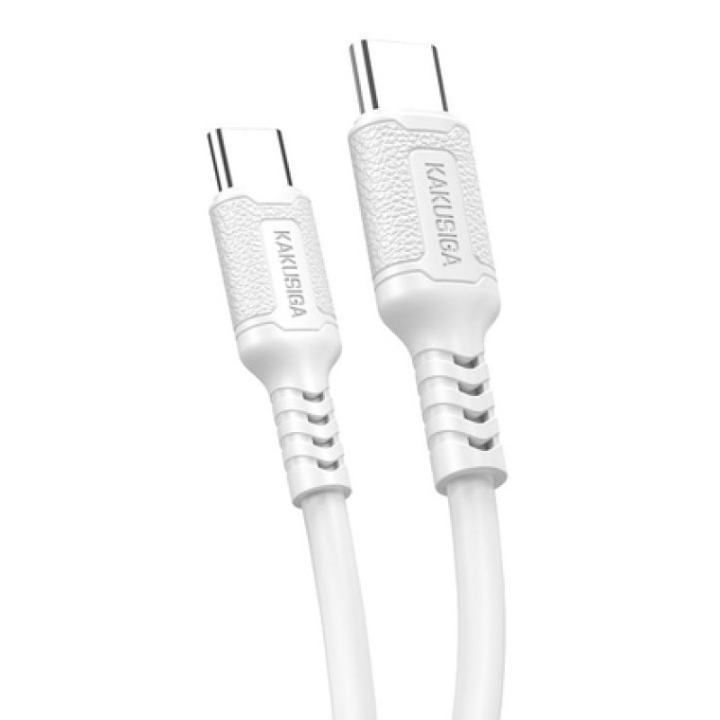 KAKUSIGA KAKUSIGA καλώδιο USB-C σε USB-C KSC-984, σιλικόνης, 60W, 480Mbps, 1m, λευκό