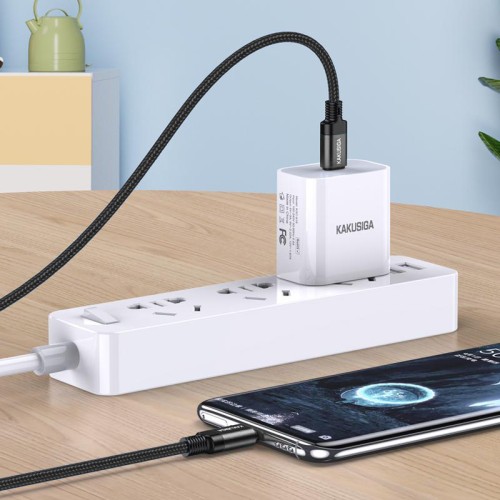 KAKUSIGA KAKUSIGA καλώδιο USB-C σε USB-C KSC-970, 60W, 480Mbps, 1m, μαύρο