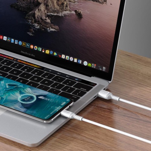 KAKUSIGA KAKUSIGA καλώδιο micro USB σε USB KSC-805, 2.4A, 480Mbps, 1m, λευκό