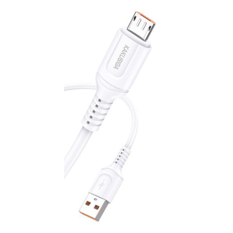 KAKUSIGA KAKUSIGA καλώδιο micro USB σε USB KSC-805, 2.4A, 480Mbps, 1m, λευκό
