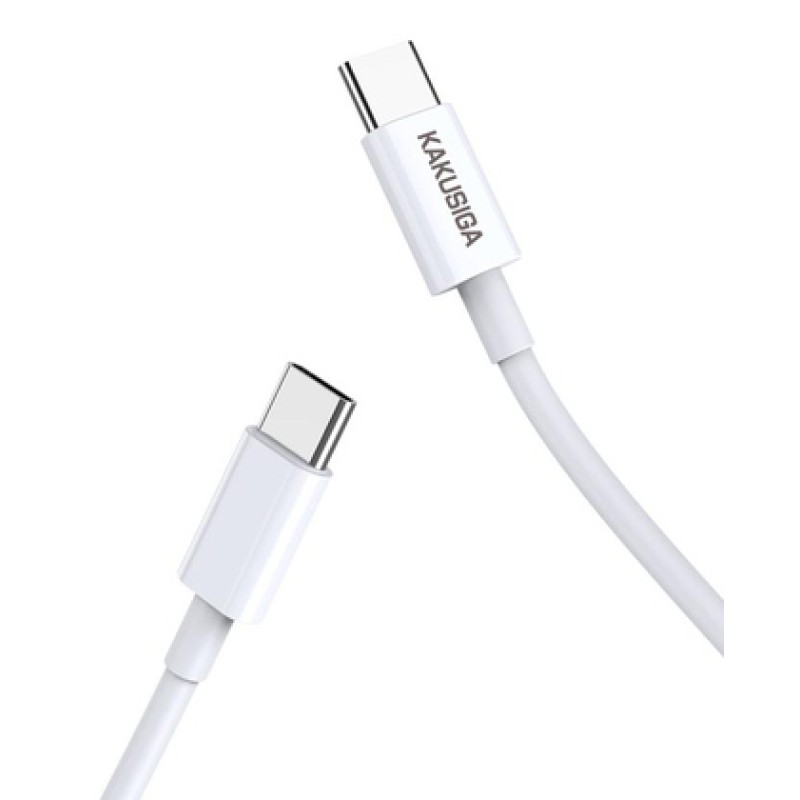 KAKUSIGA KAKUSIGA καλώδιο USB-C σε USB-C KSC-653, 100W, 480Mbps, 25cm, λευκό