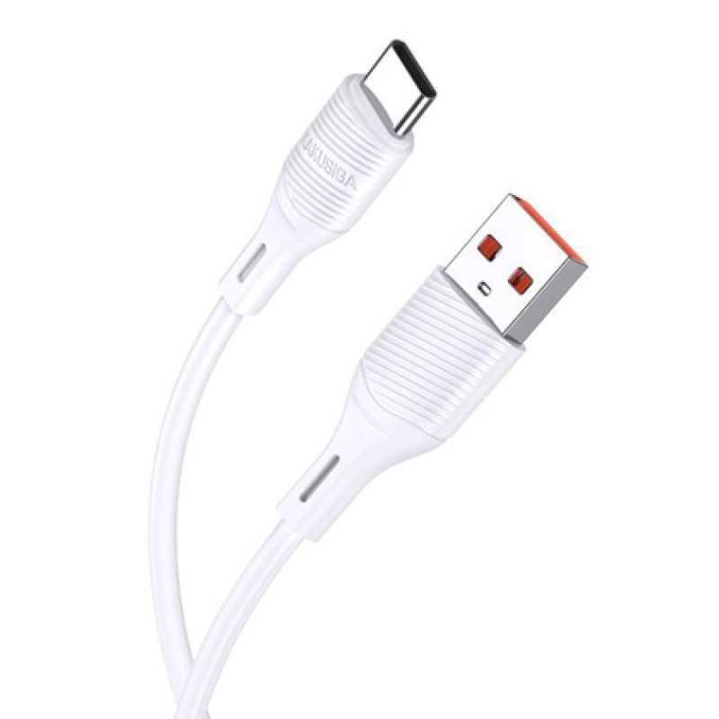 KAKUSIGA KAKUSIGA καλώδιο USB-C σε USB KSC-953, σιλικόνης, 3A, 480Mbps, 1m, λευκό