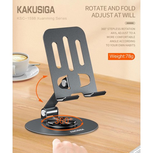 KAKUSIGA KAKUSIGA επιτραπέζια βάση smartphone KSC-1598, foldable, μαύρη