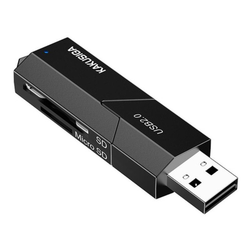 KAKUSIGA KAKUSIGA card reader KSC-1411 για SD & micro SD, 480Mbps, USB σύνδεση, μαύρο