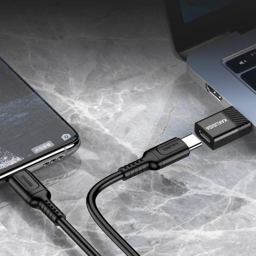 KAKUSIGA KAKUSIGA αντάπτορας USB-C σε USB KSC-1407, 480Mbps, 60W, μαύρος