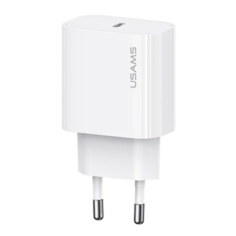 USAMS USAMS φορτιστής τοίχου CC226, USB-C, 20W, λευκός