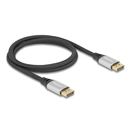 DELOCK DELOCK καλώδιο DisplayPort 2.1 80633, 16K/60Hz, 40 Gbps, 1m, μαύρο