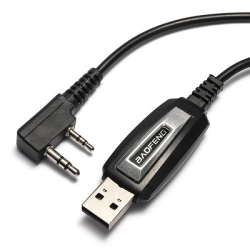 BAOFENG BAOFENG καλώδιο USB σε 2 pin BFG-CBL για προγραμματισμό πομποδεκτών, 1m, μαύρο