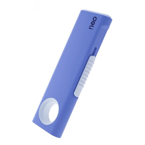 DELI DELI κοπίδι DL408C, άμεσο άνοιγμα/επαναφορά, πλαστικό, 19mm, μπλε