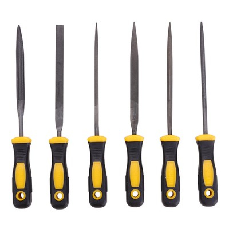 DELI DELI σετ λίμες DL75108 με αντιολισθητική λαβή, μετάλλου, 160mm, 6τμχ