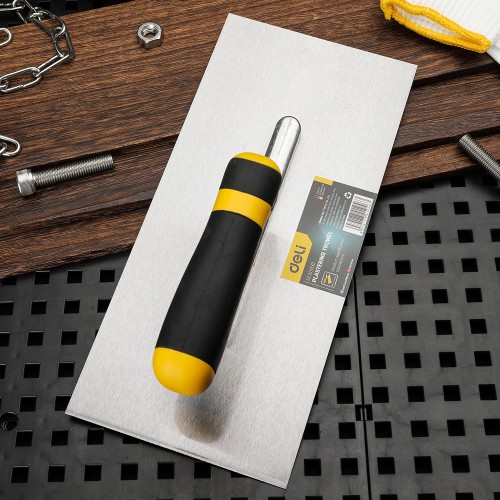 DELI DELI σπάτουλα σοβατίσματος DL509311 με αντιολισθητική λαβή, χάλυβας άνθρακα, 280x130mm