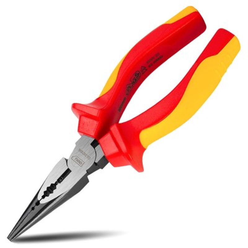 DELI DELI μυτοτσίμπιδο ίσιο ηλεκτρολόγου DL512106 με αντιολισθητικές λαβές, VDE 1000V, 160mm