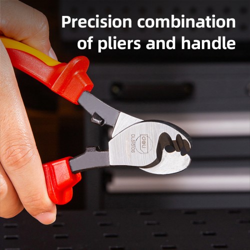 DELI DELI κόφτης καλωδίων ηλεκτρολόγου DL515106 με αντιολισθητικές λαβές, VDE 1000V, 160mm