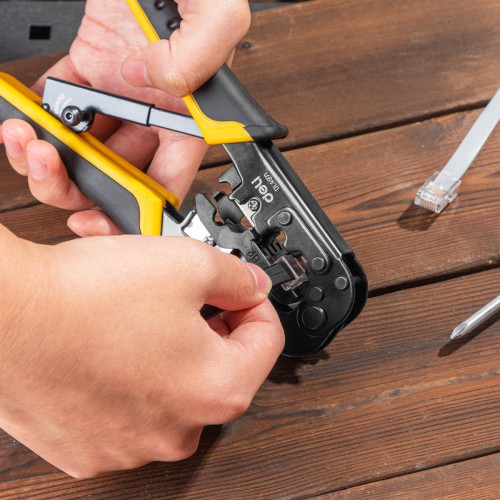 DELI DELI πρέσα ακροδεκτών καλωδίων δικτύου DL4971, 4P/6P/8P, 200mm