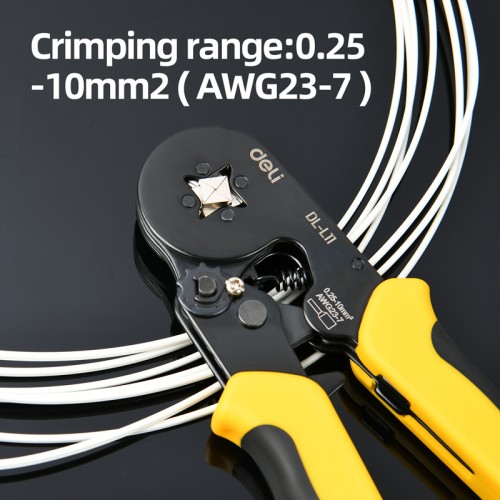 DELI DELI πρέσα ακροδεκτών καλωδίων DL-L11, διατομής 0.25-10mm², 180mm