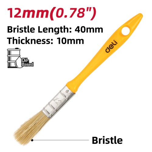 DELI DELI πινέλο βαφής DL509131 με φυσικές τρίχες, πλαστική λαβή, 12mm