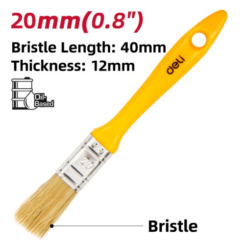 DELI DELI πινέλο βαφής DL509132 με φυσικές τρίχες, πλαστική λαβή, 20mm