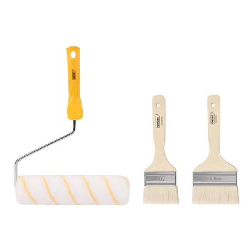 DELI DELI σετ βαφής DL528003, ρολό με λαβή/2x πινέλα, 230mm, 50/100mm, 3τμχ