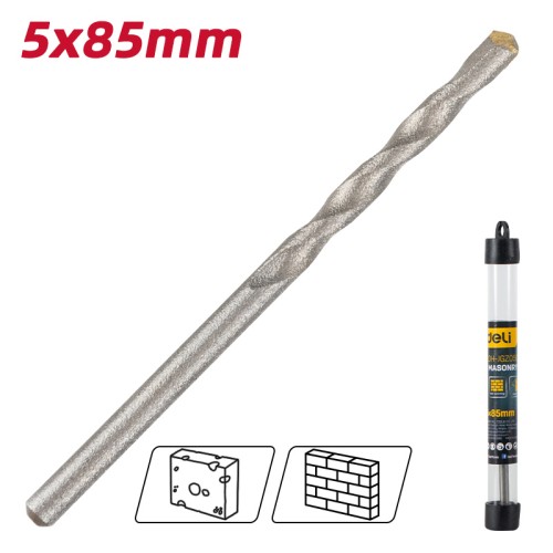 DELI DELI τρυπάνι DH-JGZ050-E1 για τοίχο, 40Cr YG6, 5x85mm, κυλινδρικό