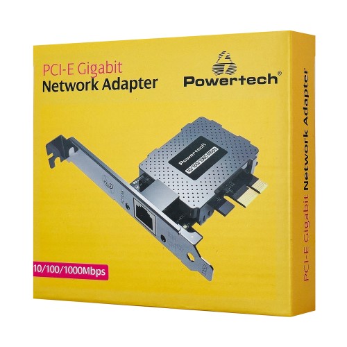 Powertech POWERTECH κάρτα επέκτασης δικτύου PCIe σε RJ45 PT-1453, 1000Mbps