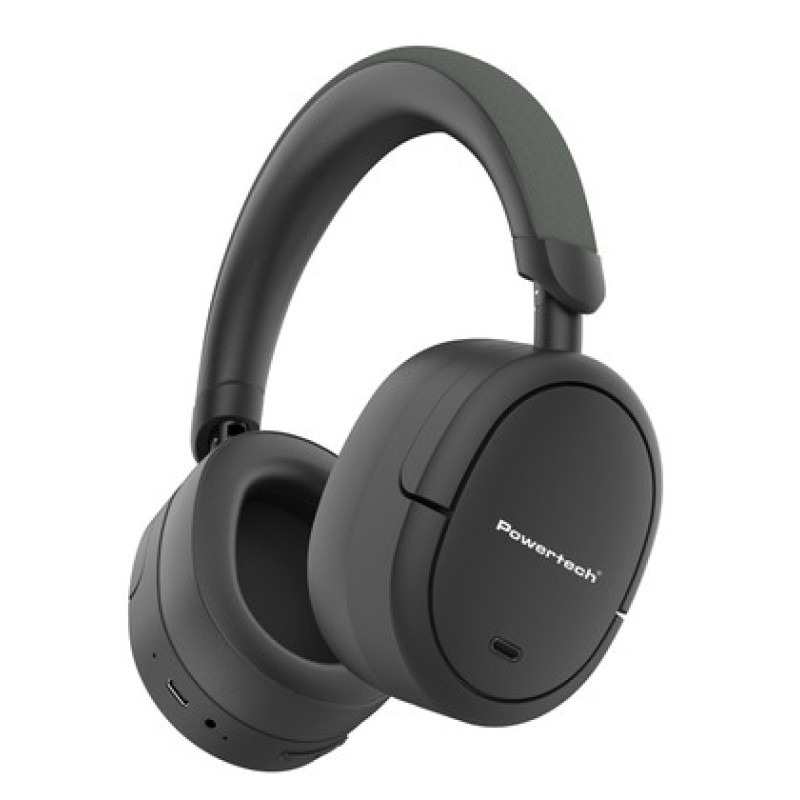 Powertech POWERTECH headphones PT-1462, ενσύρματα & ασύρματα, ANC & ENC, 40mm, 300mAh, μαύρα