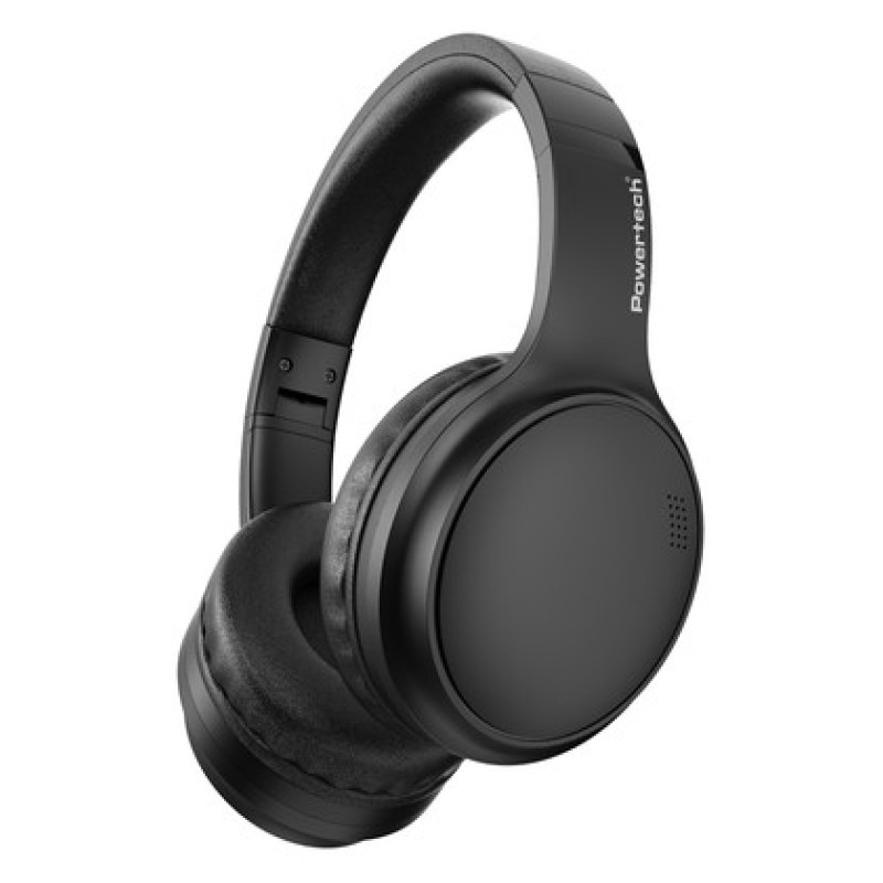 Powertech POWERTECH headphones PT-1463, ενσύρματα & ασύρματα, ANC, 40mm, 500mAh, μαύρα