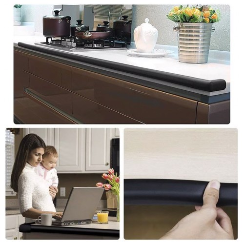 UNBRANDED Προστατευτική ταινία γωνίας επίπλων AG444C με αυτοκόλλητο, 2m, καφέ