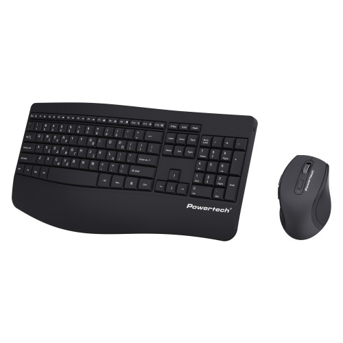 Powertech POWERTECH set ποντίκι & πληκτρολόγιο PT-1490, 2.4GHz & Bluetooth, μαύρο