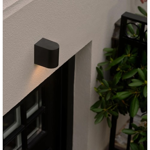 Powertech POWERTECH φωτιστικό τοίχου HLL-0187 για GU10 λάμπα, μεταλλικό, IP65, μαύρο