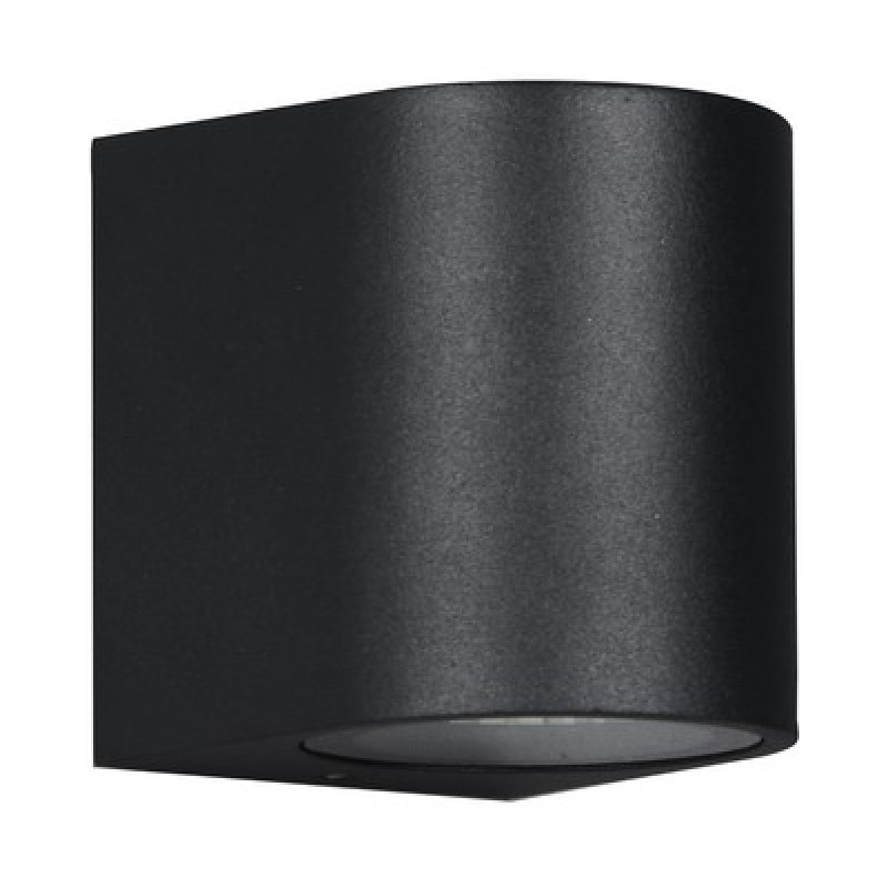 Powertech POWERTECH φωτιστικό τοίχου HLL-0187 για GU10 λάμπα, μεταλλικό, IP65, μαύρο