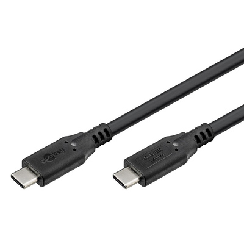 GOOBAY GOOBAY καλώδιο USB-C 74183, USB4, 240W, 40Gbps, 8K/60Hz, 1m, μαύρο