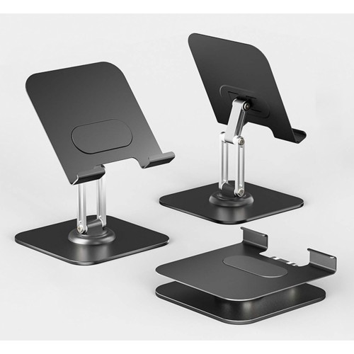 Powertech POWERTECH επιτραπέζια βάση για tablet PT-1494, περιστρεφόμενη, foldable, μαύρη